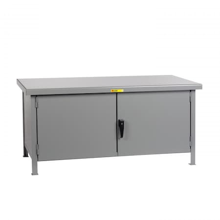 Little Giant Heavy-Duty Cabinet Workbench, 10,000 lbs., 30" x 60" Top, Center Shelf WWC23060